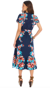 Lizzy Dress Navy Floral