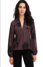 Load image into Gallery viewer, Eden Blouse Brown Floral