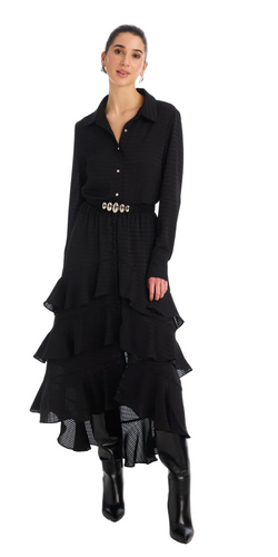 Ella Midi Skirt Black