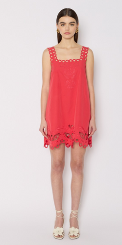Robe Courte Bordee Coral