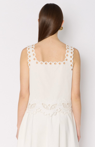 Top Fines Broderie White