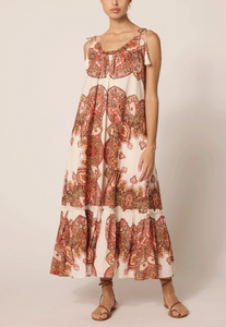 Cindy Ankle Dress Foulard Paisley