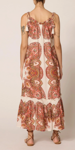 Cindy Ankle Dress Foulard Paisley