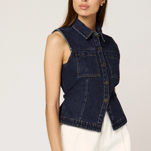 Load image into Gallery viewer, Franka Vest Dark Denim