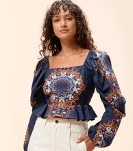 Load image into Gallery viewer, Elizabeth Top Venezia Blue