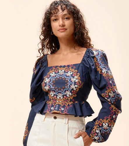 Elizabeth Top Venezia Blue