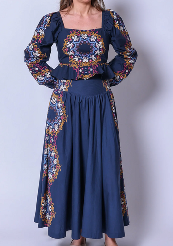 Esmeralda Ankle Skirt Venezia Blue