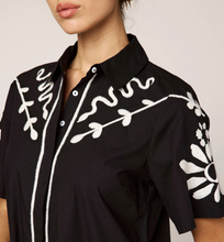 Load image into Gallery viewer, Riya Mini Dress Black Ivory