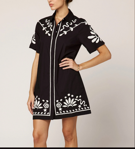 Riya Mini Dress Black Ivory