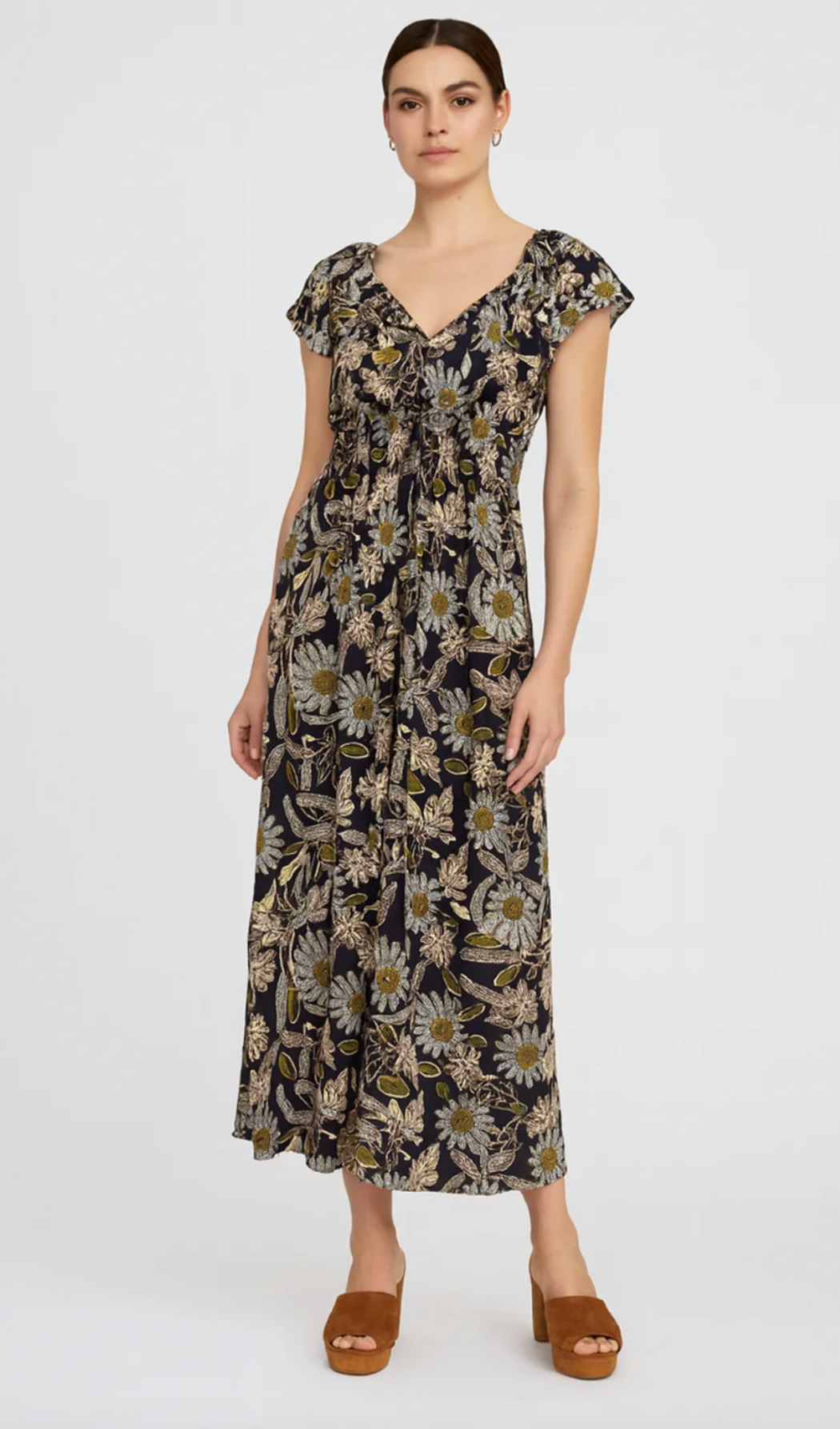 Kendall Ankle Dress Dark Magnolia