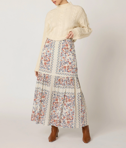 Marjorie Ankle Skirt La Ramos Print