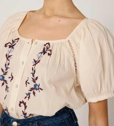 Adeline Blouse Ivory Multi