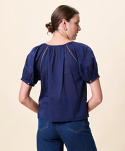 Load image into Gallery viewer, Adeline Blouse Navy Multi