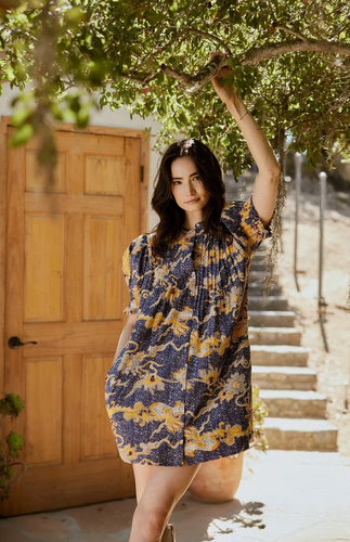 Nadia Mini Dress Blue Castello