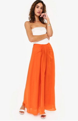 Bahia Chiffon Skirt Clementine