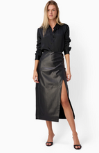 Load image into Gallery viewer, Lorena Vegan Skirt Black