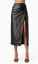 Load image into Gallery viewer, Lorena Vegan Skirt Black