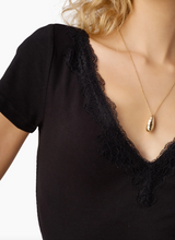 Load image into Gallery viewer, Sana Rib Knit Tee Black