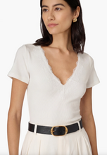 Load image into Gallery viewer, Sana Rib Knit Tee White