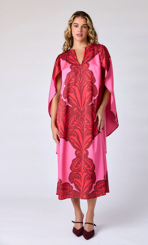 Corinth Cape Dress Grand Floral