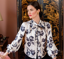 Load image into Gallery viewer, Brit Bow Blouse Snow Tulip