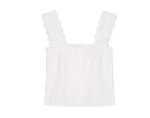 The Eyelet Tank White