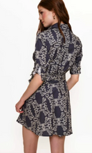 Load image into Gallery viewer, Evelyn Dress Navy Ivory
