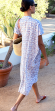 Load image into Gallery viewer, Francina Daftan Blue Portrait Floral