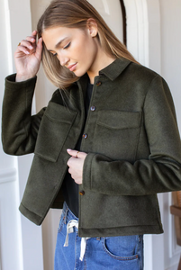 Atelier Pocket Jacket Army Green Wool