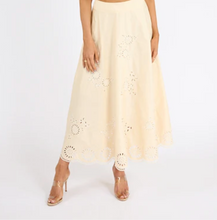 Load image into Gallery viewer, Carlotta Embroidered Skirt Oatmeal