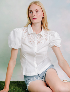 Short Sleeve Callum Top White