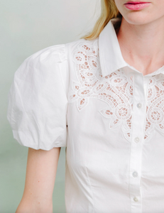 Short Sleeve Callum Top White