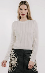 Sarafina Pointelle Knit Ivory