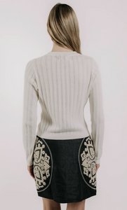 Sarafina Pointelle Knit Ivory