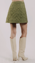 Load image into Gallery viewer, Melanie Quilted Skirt Olive