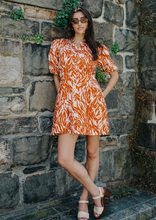 Load image into Gallery viewer, Marta Mini Dress Terracotta Zebra