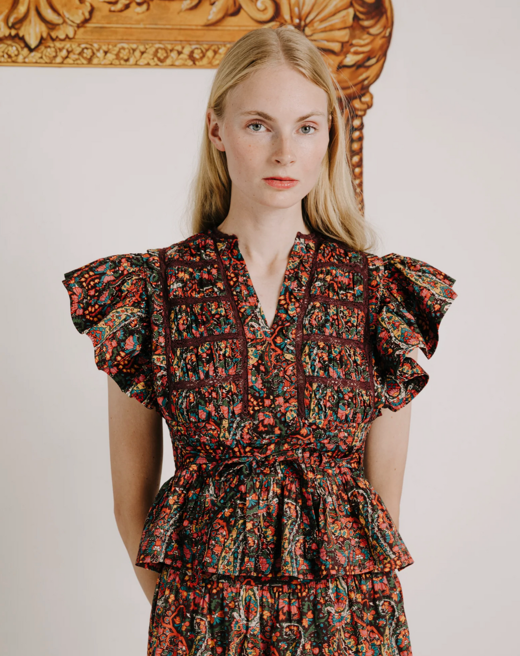 Madelyn Top Harlequin Print