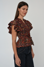 Load image into Gallery viewer, Madelyn Top Harlequin Print