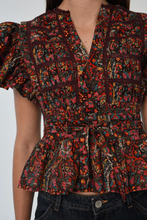 Load image into Gallery viewer, Madelyn Top Harlequin Print