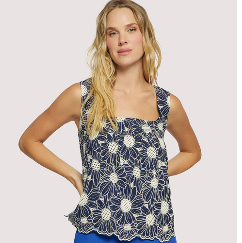 Zenith Bloom Top Blue Floral