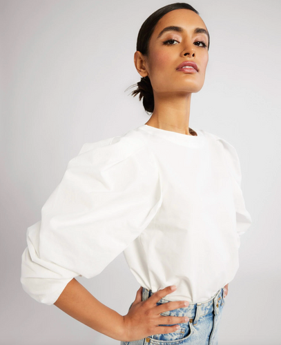 Lila Top White