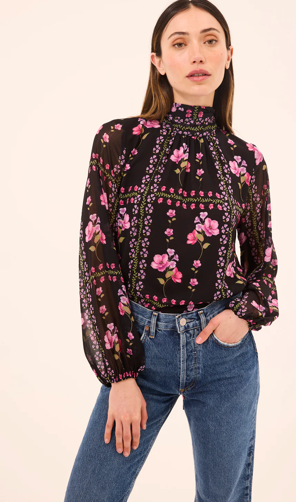 Lulu Top Midnight Lattice