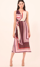 Load image into Gallery viewer, Kina Dress Chocolate Geo Stripe