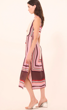 Load image into Gallery viewer, Kina Dress Chocolate Geo Stripe