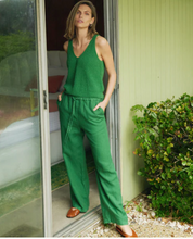Load image into Gallery viewer, Lucia Tie Waist Pant Green Lawn
