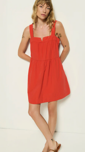 Claribel Babydoll Dress Red