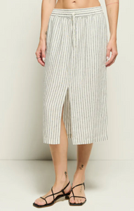 Maisie Skirt Linen Stripe