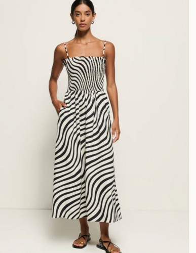 Sibelle Smocked Dress Swirl Print
