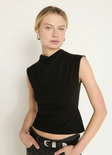Load image into Gallery viewer, Lulu Mock Neck Top Jet Black