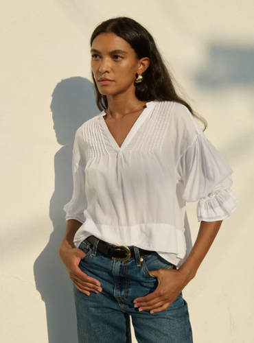 Scarlett Pintuck Blouse White